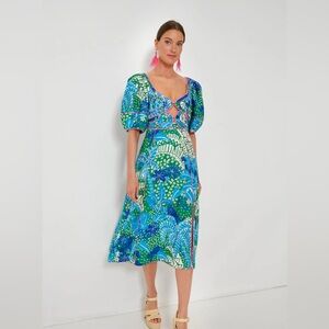 FARM Rio Jungle Panther Midi Dress